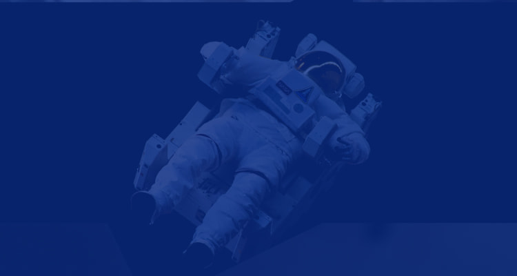 船外活動中の宇宙飛行士